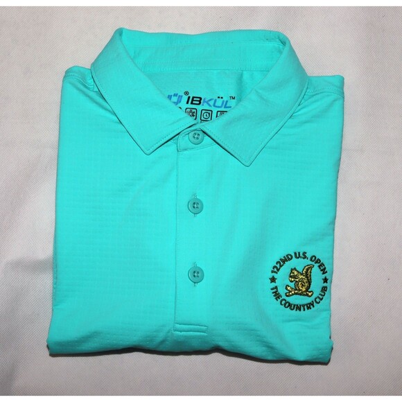 IBKUL 122nd U.S. Open The Country Club Men's UPF 50% Geometric Golf Shirt Size L - Picture 5 of 8